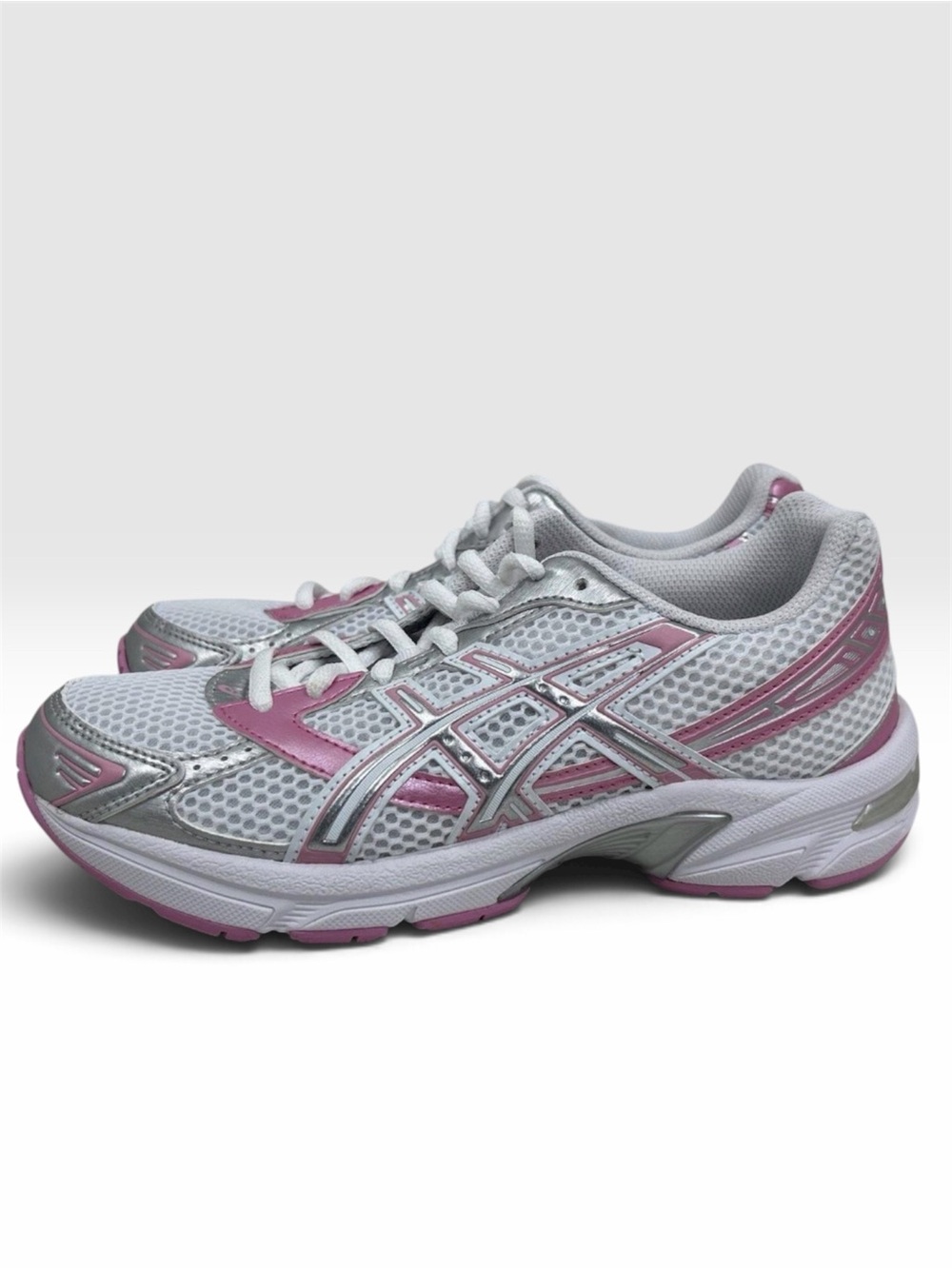 ASICS NEW Womens Gel 1130 'White Silver Pink Sneakers Size 6 - Picture 7 of 10